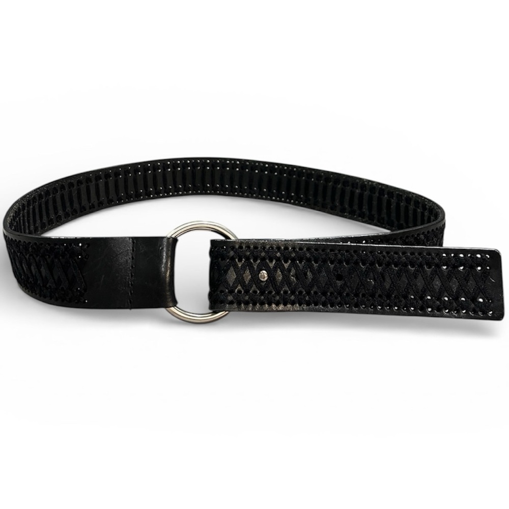 Express Braided Leather D-ring Loop Belt Size Large